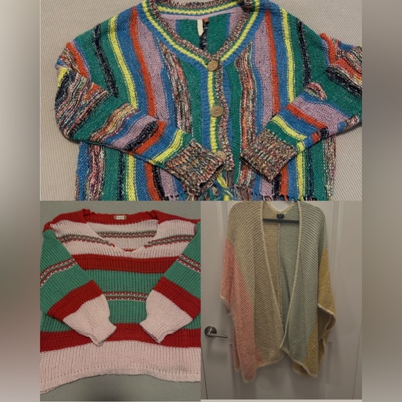 Anthropologie Sweaters - Boho Colourful Sweater Bundle (3 for 1) Women’s Size L